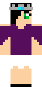 purple and black hair gray girl